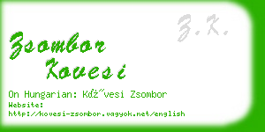 zsombor kovesi business card